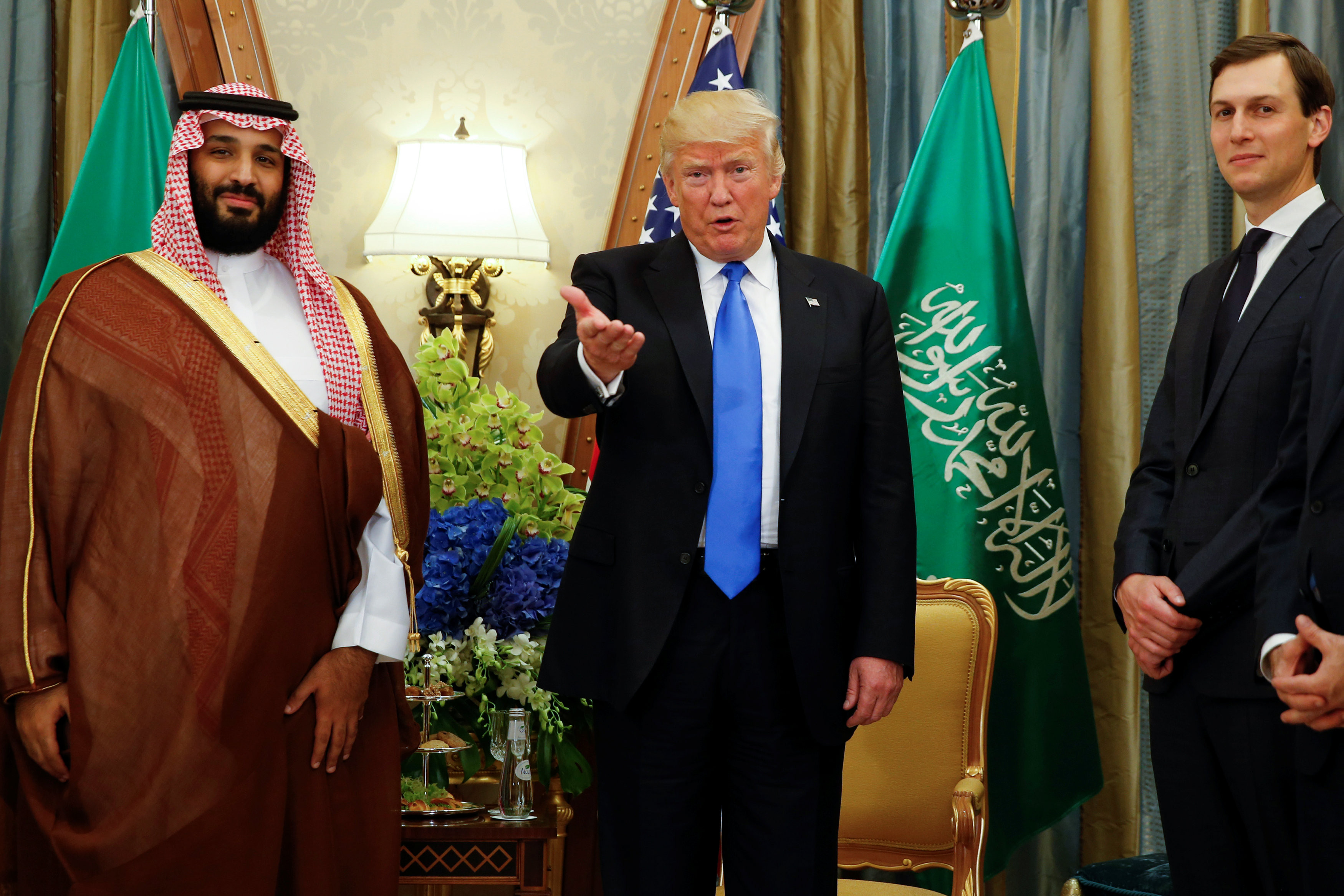 ▲▼美國總統川普2017年5月訪問沙烏地阿拉伯，在利雅德與沙烏地王儲穆罕穆德·沙爾曼（Mohammed bin Salman）見面。（圖／路透）