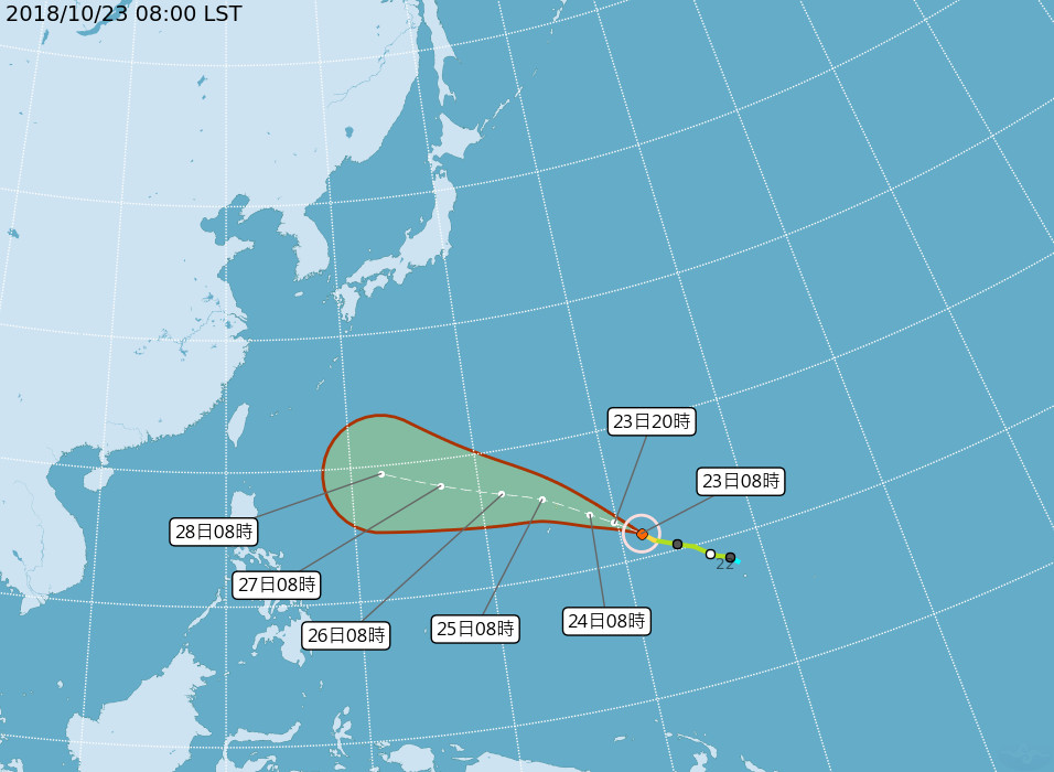 玉兔颱風。（圖／氣象局）