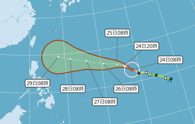 玉兔颱風。（圖／氣象局）