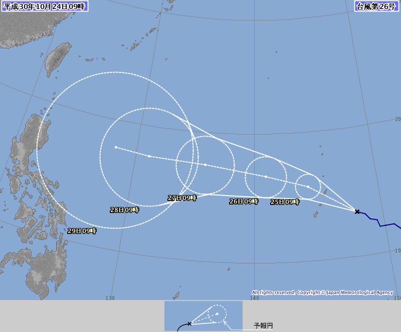 玉兔颱風。（圖／翻攝日本氣象廳網站）
