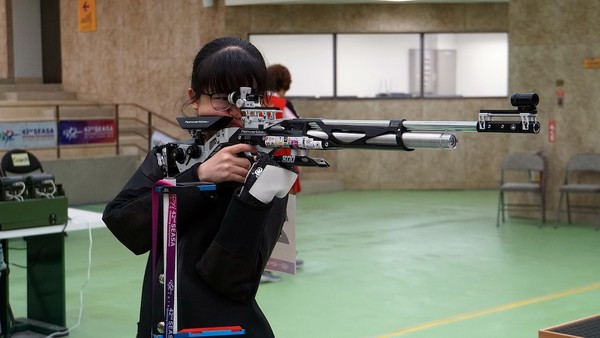 ▲青奧小將陳妘筠射下女子10公尺空氣步槍金牌。（圖／主辦單位提供）