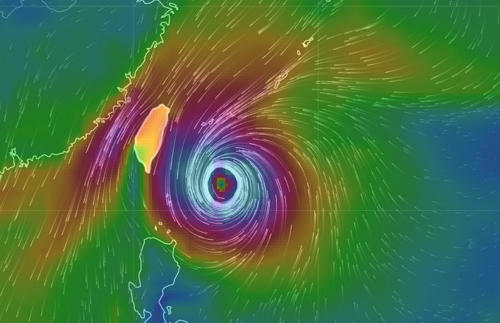 玉兔颱風。（圖／氣象局）