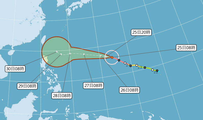 玉兔颱風。（圖／氣象局）