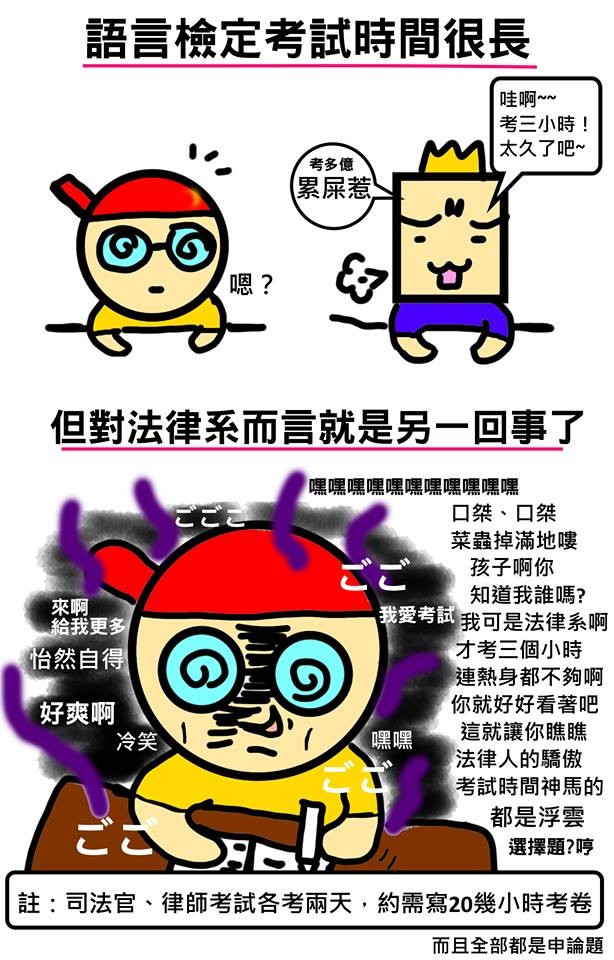▲法律唸成這樣，我一定是頭腦有洞