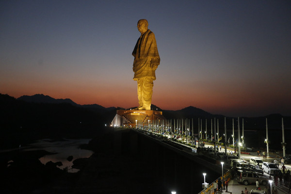 ▲▼ 182公尺印度英雄雕像揭幕。（圖／達志影像／美聯社）