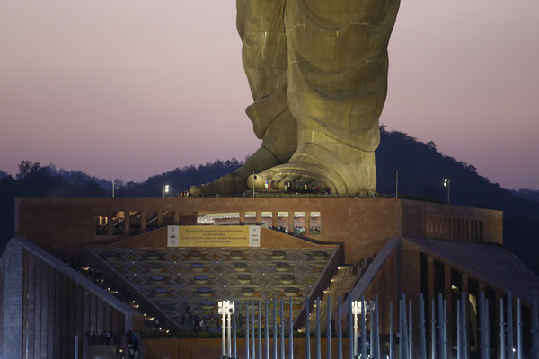 ▲▼ 182公尺印度英雄雕像揭幕。（圖／達志影像／美聯社）