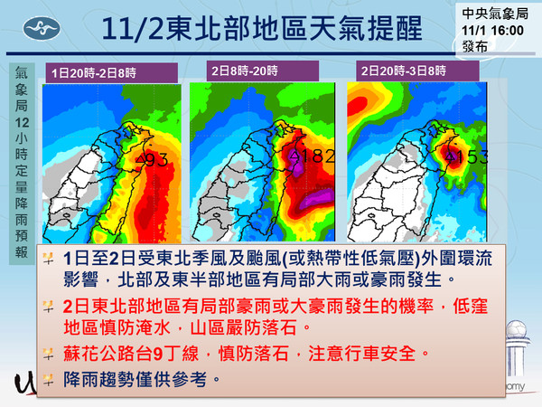 ▲▼天氣趨勢。（圖／中央氣象局）