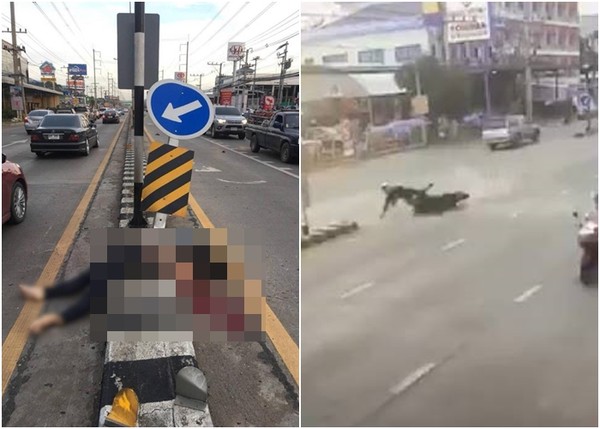 ▲▼泰國男出車禍慘死。（圖／翻攝เกาะติดสถานการณ์และอุบัติเหตุ）