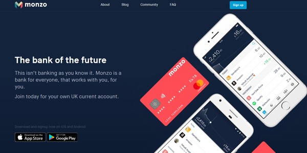 ▲▼英國數位銀行Monzo。（圖／翻攝Monzo官網）