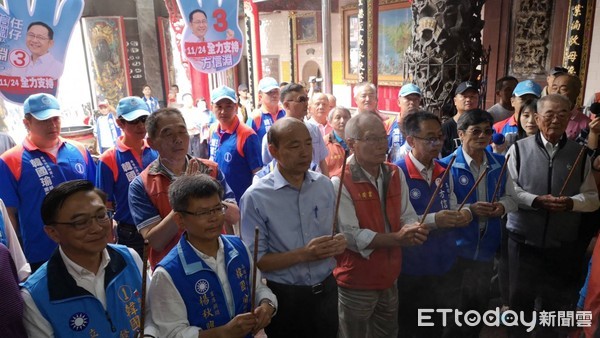 ▲韓國瑜4日上午行程前往綠營大票倉永安搶票            。（圖／記者吳奕靖攝）