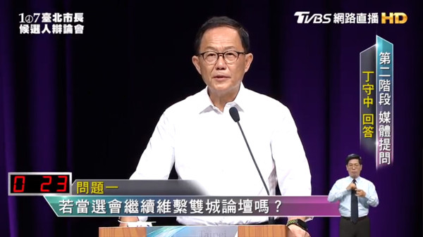 ▲▼2018年台北市長候選人辯論會問題一。（圖／翻攝 TVBS網路直播）