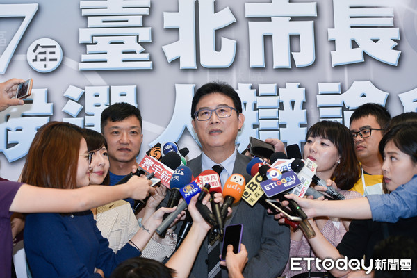 ▲▼姚文智出席107年台北市長候選人辯論會後媒體聯訪。（圖／記者張一中攝）