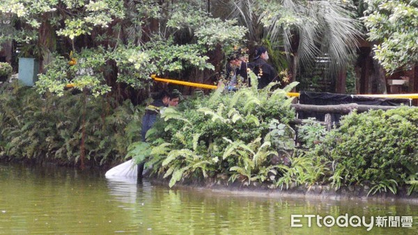 ▲▼台北市國父紀念館翠湖發現一具浮屍。（圖／記者黃彥傑攝）