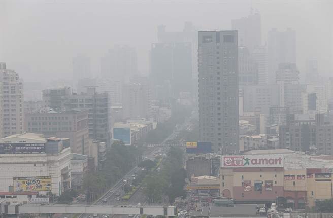 ▲▼台中,霧霾。（圖／網友提供）