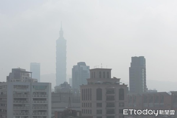 ▲台北市空氣汙染狀況。（圖／記者周書羽攝）