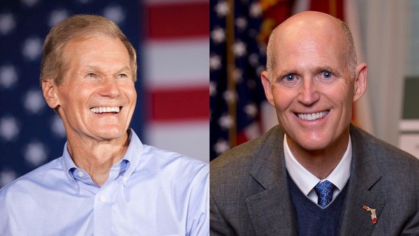 ▲佛州參議員之爭，史考特(右,Rick Scott)宣布勝選。但對手尼爾森(Bill Nelson)拒絕承認敗選。（圖／翻攝自網路）