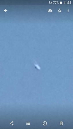 ▲馬西屏拍到疑似UFO。（圖／取自Facebook／馬西屏）