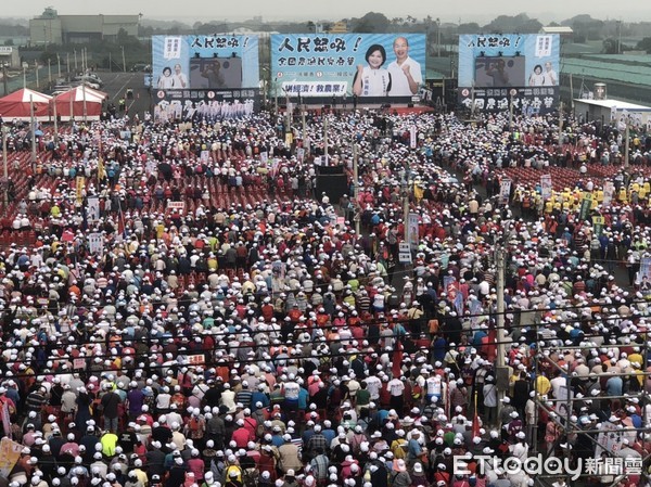 ▲▼張麗善,韓國瑜,選戰,雲林,造勢,空拍。（圖／記者陳家豪攝）