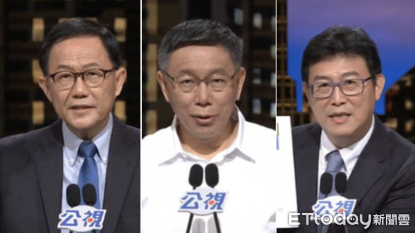 ▲▼台北市長候選人辯論會。（合成圖／公視）