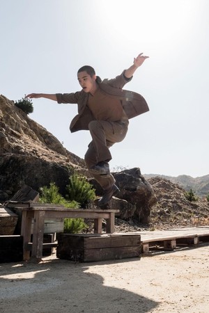 都敬秀為電影《搖擺男孩》苦學踢踏舞，展現令人刮目相看的舞藝。（車庫電影提供）