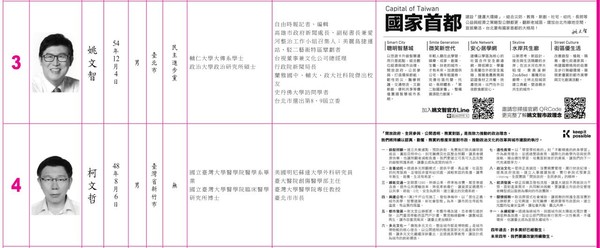 ▲▼台北市選舉公報。（圖／翻攝台北市選舉委員會）