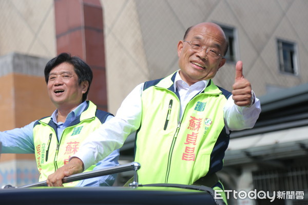 ▲▼蘇貞昌土城車隊掃街             。（圖／記者歐昶廷攝）