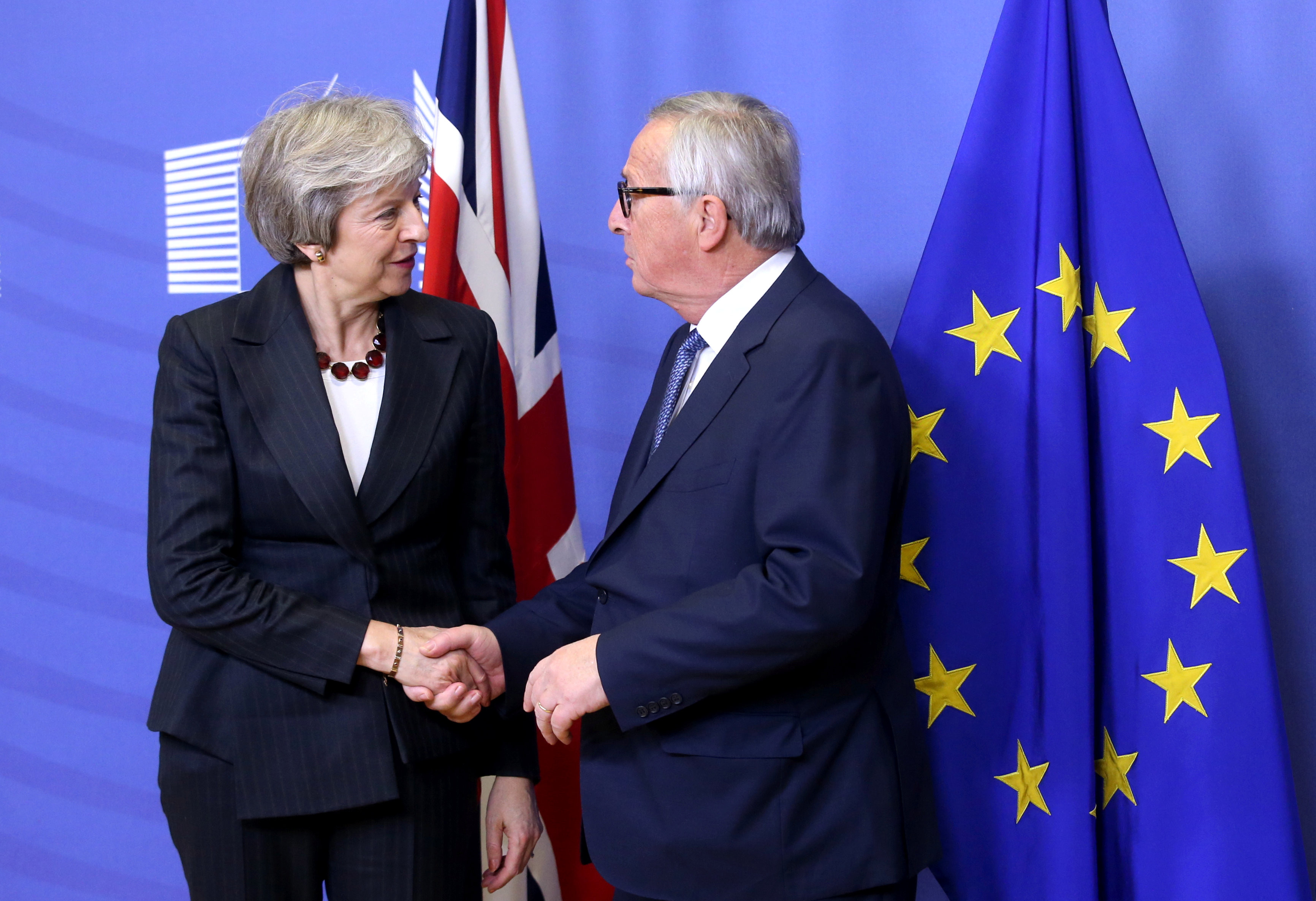 ▲▼英國首相梅伊與歐盟主席會面。（圖／路透）