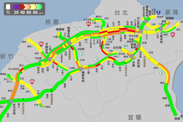 ▲▼國道投票返鄉車潮1800。（圖／高公局）