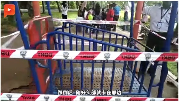 15歲少女跌倒遭「奪命鞦韆」爆頭　口鼻流血慘死。（圖／翻攝自YouTube／Pocketimes）