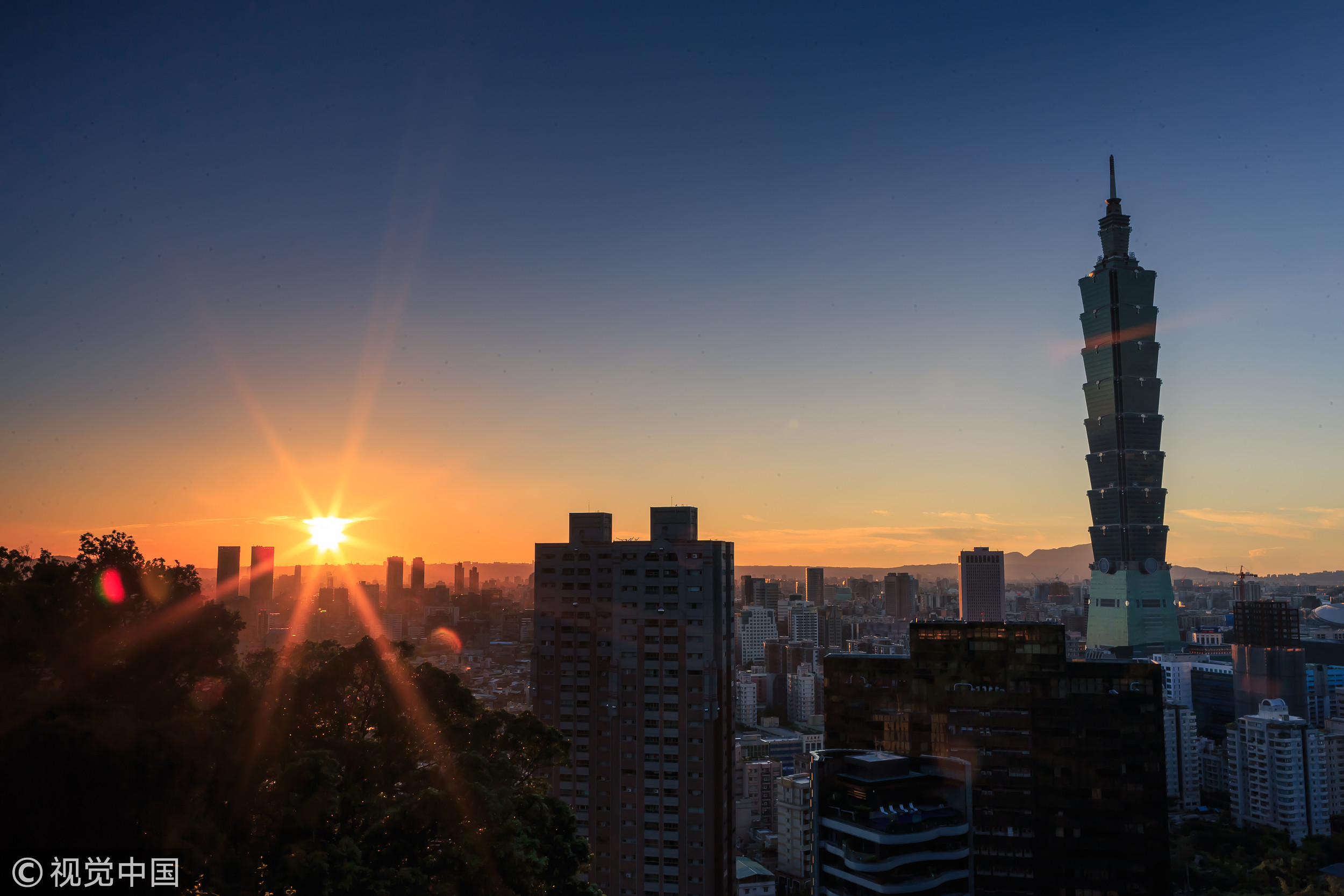 ▲▼從象山望向台北101景。（圖／CFP）