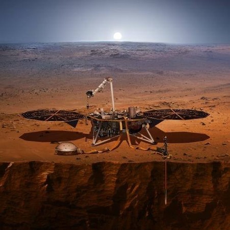 ▲「洞察號」將透過地震波了解火星內部構造。（圖／翻攝自NASA InSight粉絲專頁）