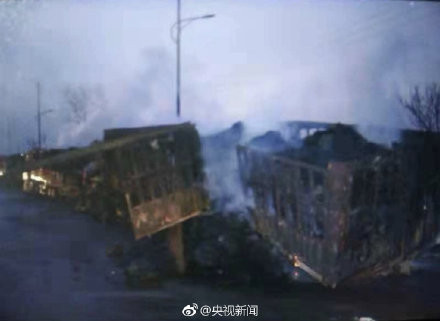 ▲▼張家口化工廠爆炸（圖／翻攝自微博／央視新聞）