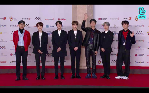 ▲▼「2018AAA頒獎典禮」紅毯－Wanna One、BTS防彈少年團。（圖／翻攝自VLIVE）