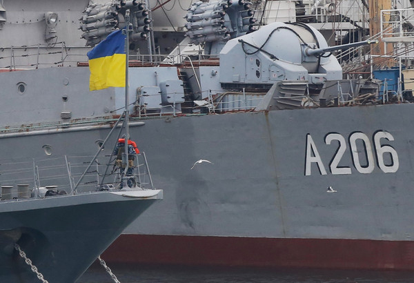 ▲▼烏克蘭黑海奧德薩基地停泊的海軍艦艇。（圖／路透）