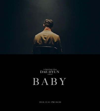 ▲B.A.P主唱大賢將於12/1公開新單曲BABY。（圖／翻攝自TSENTnews Twitter）