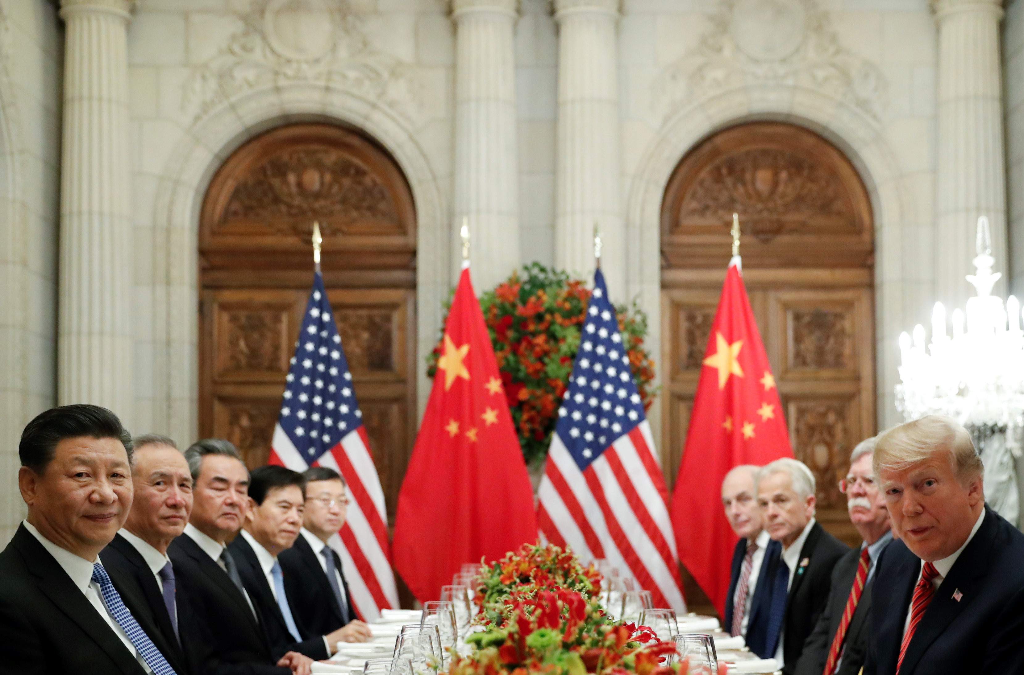 ▲美國總統川普（Donald Trump）與中國國家主席習近平G20見面。（圖／路透社）