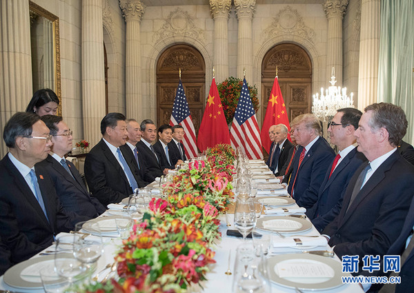 ▲▼當地時間12月1日，中國國家主席習近平應邀同美國總統川普，在阿根廷布宜諾斯艾利斯共進晚餐，舉行會晤。（圖／新華社）