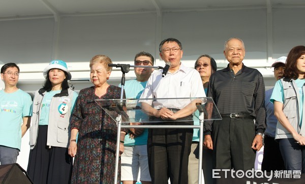 ▲柯文哲謝票園遊會 。（圖／記者周書羽攝）