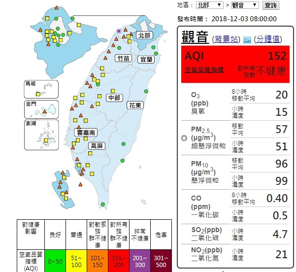 ▲▼3日空品測站。（圖／環保署提供）