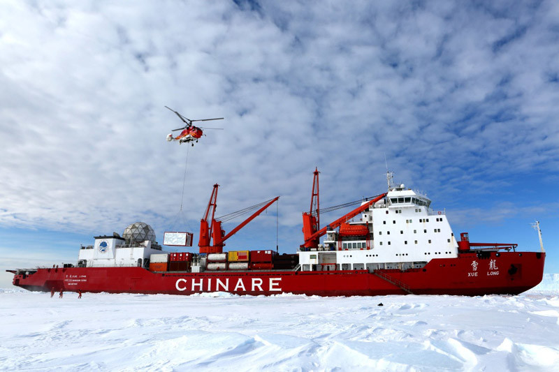 ▲▼大陸第35次南極科學考察隊12月1日搭乘雪龍號抵達南極中山站。（圖／翻攝自新華社）