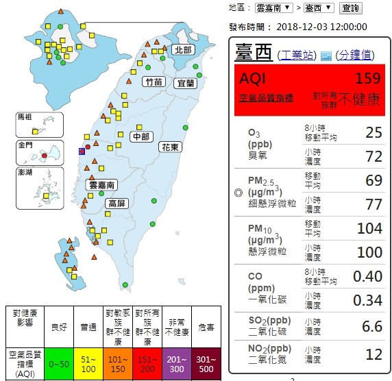 ▲▼3日空品測站。（圖／環保署提供）