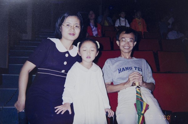 舊照片裡，是陳永和參加女兒幼稚園畢業典禮。（陳永和提供）