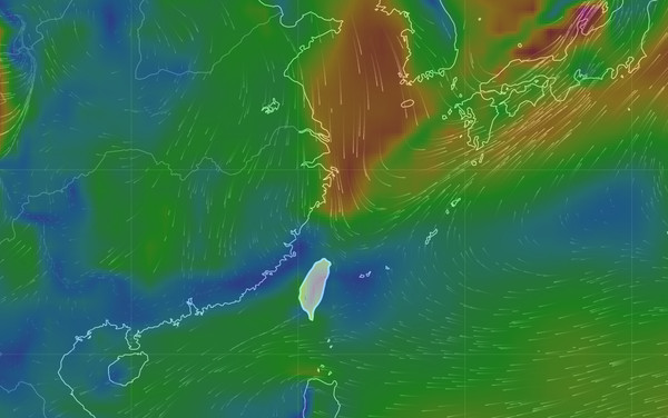 ▲▼4日入夜鋒面+南下東北季風閃掠。（圖／翻攝中央氣象局）