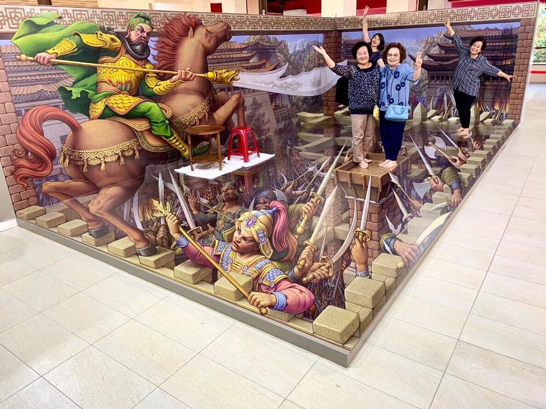 龍崎文衡殿建醮文化祭，Kurt Wenner、3D地景藝術（圖／翻攝龍崎文衡殿臉書粉絲專頁）