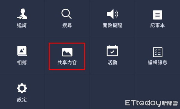 LINE超方便功能上線iOS獨享　點「V」照片影片、連結、檔案全跳出。（圖／ETtoday新聞雲）