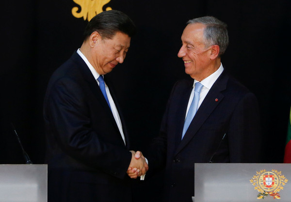 ▲▼ 葡萄牙總統德索沙（Marcelo Rebelo de Sousa）4日與中國國家主席習近平會晤。（圖／路透）