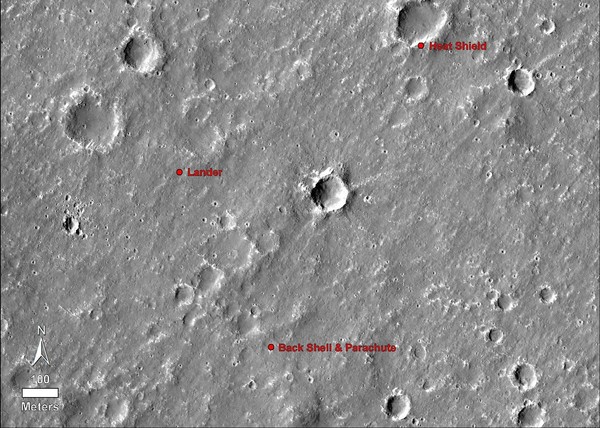 ▲▼ NASA太空船洞察號（InSight）登陸火星，空拍畫面曝光。（圖／翻攝自NASA官網）