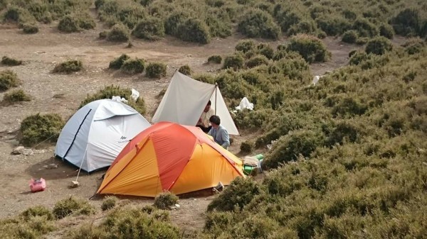 ▲▼英籍母子在合歡山北峰紮營野居4個月。（圖／保七總隊）