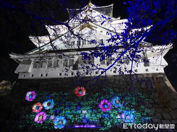 ▲大阪城「SAKUYA LUMINA」2018年12年15日起正式開展。（圖／記者彭懷玉攝）