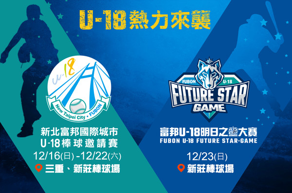 ▲U18熱力來襲！「新北富邦國際城市U18棒球邀請賽」與「富邦U18明日之星大賽」兩大賽事相繼登場。。（圖／富邦提供）